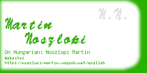 martin noszlopi business card